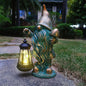 JOYBEE Garden Statues Gnomes with Solar Lantern Outdoor Decor-Gnomes Solar Figurines Lights Decorations for Patio Yard Lawn Ornaments-Gifts for Birthday Easter Housewarming