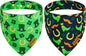 St. Patrick's Day Dog Bandanas with Snap Button, 2 Pack Reversible Shamrock Dog Scarf for Boy & Girl, Premium Durable Fabric, Gift for Dogs, Holiday Bandana for Medium and Large Dogs (Large)