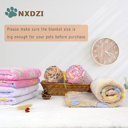 Dog Blankets for Large Dogs, 3 Pack Dog Blanket Washable 41" x 31", Fuzzy Soft Pet Mat Throw Cover for Kennel Crate Bed, Cute Bone Pattern,Waterproof Cat Blanket, Blankets for Dogs, Pet Blanket
