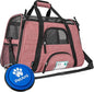 PetAmi Airline Approved Pet Carrier for Cat, Soft Sided Dog Carrier Small Dog, Cat Travel Supply Accessories Indoor Cats, Ventilated Pet Carrying Bag Medium Large Kitten Puppy, Small Heather White Red