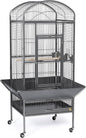 Prevue Pet Products Dometop Bird Cage - for Parrots, Conures, Caiques, Small Cockatoos, Big Bird Cage with Wheels, Indoor or Outdoor - Large, Black Hammertone