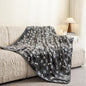 Dog Blanket Paw Bone Pattern 1 Pack 1 Super Soft Warm Flannel Sofa Cover Car Bed Protector, Urine Proof Washable Outdoor Pet Blanket for Puppy Large Dogs & Cats,80"*60" Grey