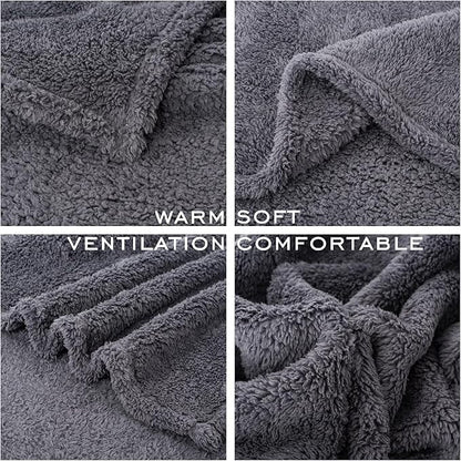 3 Blankets, Dog Cat Pet Blanket, Soft Warm Fleece, for Puppy, Small Dogs or Kitten, Cats, Plush Fuzzy Blanket for Bed, Sofa, Travel (32" x 24", 3/Pack, Beige+Light Gray+Dark Gray)