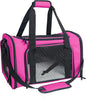 Soft Sided Carrier for Small Medium Cats Dogs,Removable Pad Collapsible Travel Pet Carrier Large Magenta