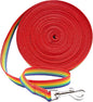 Downtown Pet Supply - Long Rainbow Dog Leash - 150 ft Nylon Training Tool for Recall & Obedience