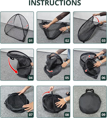 DECOHS 2 Pcs Pop-Up Mesh Plant Cover Tent, 30 x 28 x 28 Inch Garden Net Cage Guard Cover, Plant Protector Enclosure with 12 Ground Stakes for Protecting Plants Vegetable Fruit from Birds Insects