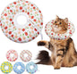 Soft Cat Recovery Cone, Adjustable E Collar for Small to Large Cats, Anti-Lick Wound Healing Collar for Kittens (Pink Cherry, Large)