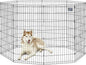 MidWest Homes for Pets Folding Metal Dog Exercise Pen, Indoor/Outdoor Playpen with No Door, Provides 16 Sq Feet of Play Space, 48-Inches Tall, Black E-Coated