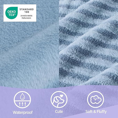 LE SURE Cute Dog Bed for Small Dogs, Orthopedic Waterproof Small Pet Beds with Sides, High Back Non-Slip Bottom and Egg-Crate Foam Puppy Couch Sofa with Washable Removable Cover, Blue