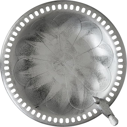 Outdoor Garden Bird Bath - Silver - Weather Resistant Polyresin - 30 Inch - Backyard Expressions