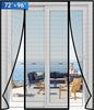 Magnetic Screen Door Upgraded PET Mesh Stronger Than Fiberglass and Polyester,Hands Free,Keeps Bugs Out,Pet & Kid Friendly,Suitable for Sliding Door,Large Patio Door and French Door-72''x96''