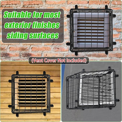 Dryer Vent Cover Guard Outside, Dryer Exhaust Vent Cover Bird Guard Protector to Prevents Birds from Entering, Universal Bird Cage for 3" to 4" Bathroom Outdoor Exhaust Ventilation Fan, 7"x7"x4.5"