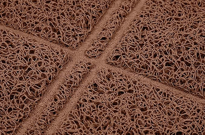 Amazon Basics Less-Mess Cat Litter Box Mat,24" x 35",Unscented,Brown,(Pack of 10)