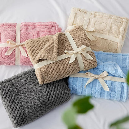 Bedsure Dog Blankets for Small Dogs Washable - Fluffy Fuzzy Cat Puppy Blanket with Premium 300GSM Coral Fleece Soft for Pet Kitten Doggy, White, 25x35IN