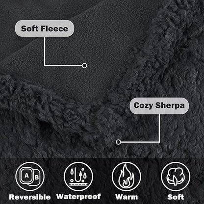 Kritter Planet Waterproof Dog Blanket, Reversible Water Proof Pet Blanket for Couch, Bed & Sofa, Washable Couch Covers for Large Dogs - Protects Furniture from Fur, Dirt, and Accidents