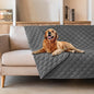 gogobunny 3X Stronger Waterproof Pet Blanket, Scratch Proof Furniture Protector for Dogs Cats, Reversible Cover 82x102 Inch, Dark Grey