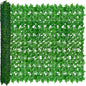 Artificial Ivy Privacy Fence Wall Screen: 48X120 in UV-Anti Faux Greenery Backdrop Ivy Vine Leaf Hedges Fence Panels for Patio, Balcony, Garden, Backyard Indoor Outdoor Light Green Decor
