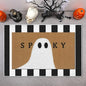 Tinideya 2 Pcs Door Mat Welcome Non Slip Coir Mats Floor Layering Doormats Seasonal for Front Porch Entryway Decor(Spooky Ghost)