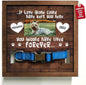 Personalized Dog Memorial Picture Frame - Collar Gifts with Pawprints & Pet Loss Remembrance Plaque in Loving Memory