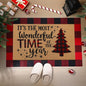 Tinideya 2 Pcs Door Mat Welcome Non Slip Coir Mats Floor Layering Doormats Seasonal for Front Porch Entryway Decor(Christmas Tree)