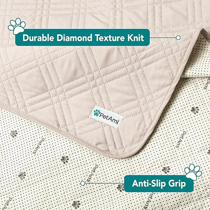 PetAmi Waterproof Couch Cover for Dogs, Waterproof Pet Blanket, Reversible Furniture Cover Sofa Protector for Pet Cat Bed, Washable Waterproof Blanket Dog Cover for Couch Seat, 30x70 Beige