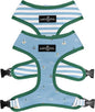 Lucy & Co. Set Sail Reversible Harness, Walking Halter - Best Designer Pet Harnesses for Medium Dogs - Padded Adjustable Vest for Easy Walking, Medium, Blue & White Stripes & Sailboats