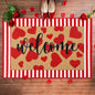Tinideya 2 Pcs Door Mat Welcome Non Slip Coir Mats Floor Layering Doormats Seasonal for Front Porch Entryway Decor(Heart)