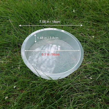 2pcs Plastic Round Bird Feeders Bowls, Wild Birds Seed Feeder Tray Bird Bath Water Bowls Accessories for Feeding Station Tray Perfect for attracting Birds