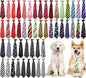 Reginary 50 Pcs Large Dog Neck Ties Bulk, Adjustable Pet Collar Grooming Neckties for Medium Large Dogs Wedding Daily Wearing Birthday Holiday Party Gift Favor Neck Accessories