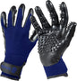 H HANDSON Pet Grooming Gloves - Patented #1 Ranked, Award Winning Shedding, Bathing, & Hair Remover Gloves - Gentle Brush for Cats, Dogs, and Horses (Blue, Medium)