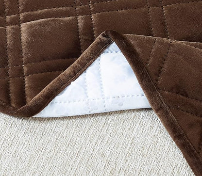 Brilliant Sunshine Premium Calming Dog Bed Mat, Silky Velvet, Removable Washable Cover, Cushion Protector and Couch Covers for Dogs, Pets, Cats, Small, Chocolate