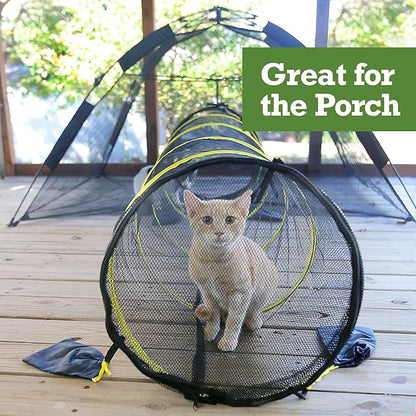 Outback Jack Outdoor Cat Enclosures for Indoor Cats (Portable Cat Tent, Outdoor Cat Tent, Cat Tunnel, and Playhouse) Play Tents for Cats, Outside Enclosure (Kitty Compound Play House)