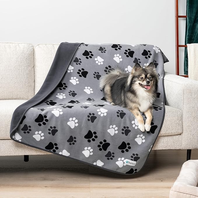 PetAmi Waterproof Pet Blanket Dog Bed Couch Cover for Furniture, Reversible Washable Soft Fleece
