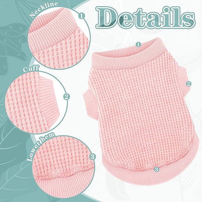 Cozy Lightweight Dog Sweaters Shirt for Small Puppies: Stretchable Beige Tank Top Attire, Perfect for Chihuahuas and Yorkies - Enhancing Comfort and Playfulness on Chilly Days - Medium