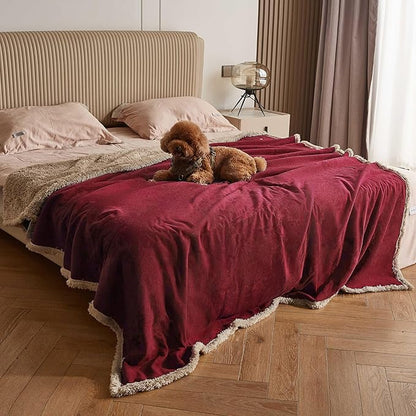 Kritter Planet Waterproof Bed Blanket for Couples, Washable Stain Proof Pad Bed Cover, Reversible Leakproof Protector, Liquid Pee Proof Blanket for Couch Sofa, 80x90 inch, King Size