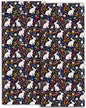 Cute Rabbit Hand Towels - 2 Pack, 14.5" X 28",Soft Microfiber Polyester Dark Towel Set with Adorable Bunny and Floral Pattern,for Fun Bathroom Kitchen Spa Hotel Decor Gifts Women Girls