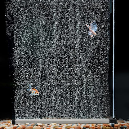 hygger Aquarium Bubble Strip, Nano Air Bubble Curtain Wall Aquarium Air Stone Kit, Quiet High Dissolved Oxygen Diffuser Fish Tank Bubbler Decorations for Freshwater Saltwater (13.8 Inch)