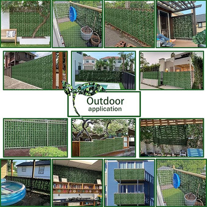 Artificial Ivy Privacy Fence Wall Screen,40X160 in UV-Anti Faux Greenery Backdrop Ivy Vine Leaf Hedges Fence Panels for Patio, Balcony, Garden, Backyard Indoor Outdoor Green Wall Decor