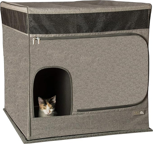 Pet Gear Pro Pawty for Cats with littertraX Mat, Put an end to Scattered Litter, Foldable, Easy Clean, Litterbox not Included, 2 Models, 2 Colors