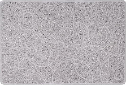 Ubbi Pet Cat Litter Mat, Non-Slip Litter Trapping Mat for Litter Box Area, Easy-Clean Floor Protection, Modern Design, Gray