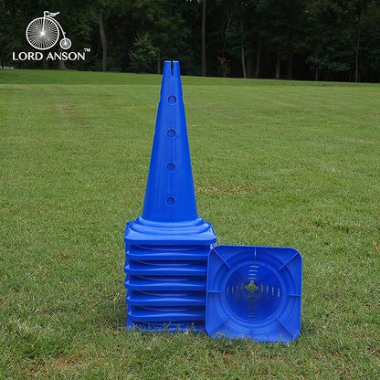 Dog Agility Hurdle Cone Set - Canine Training Set - Obedience, Rehabilitation - 16 Cones and 8 Rods